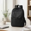 Black, wear-resistant nylon, lightweight and multi-functional backpack for commuting to school details Picture